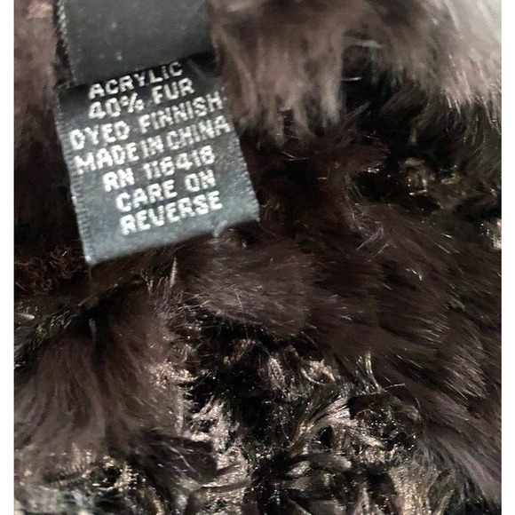 Sacks Fifth Avenue - Genuine fur blend brown shawl women's One size - Picture 3 of 4